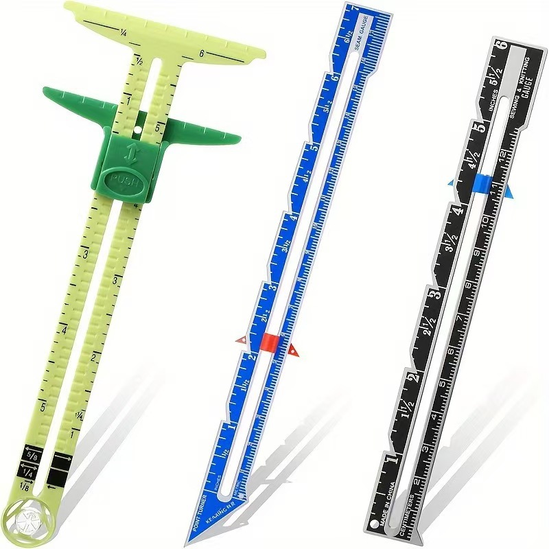 Sewing Gauge Ruler - 5-IN-1 Naai-liniaal Meetinstrument Patchwork Quilten Kleermakersliniaal